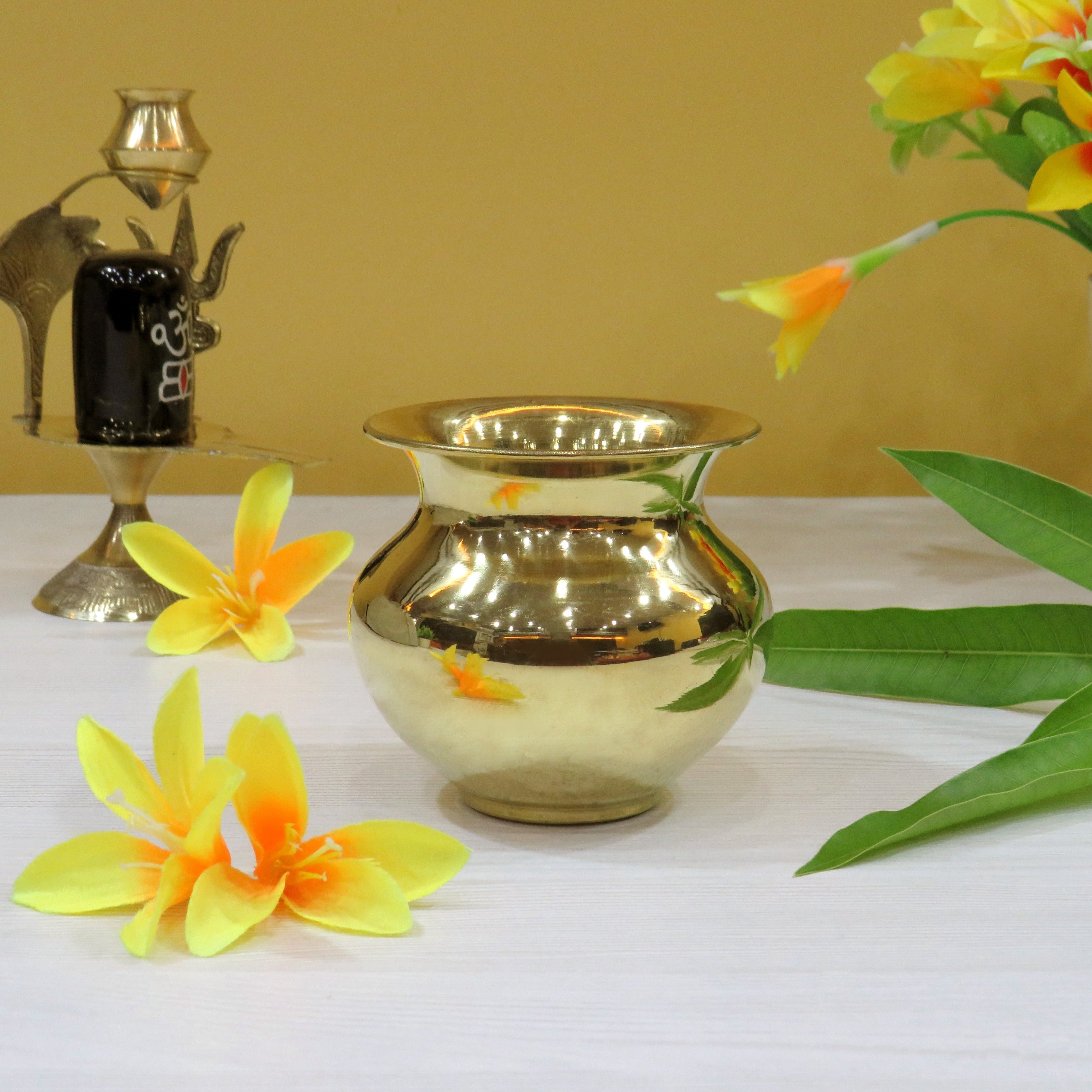 BENGALEN Brass Kalash Lota Gadwa Pooja Articles for Home Temple Decorative Puja Items for Poojan Purpose Return Gift