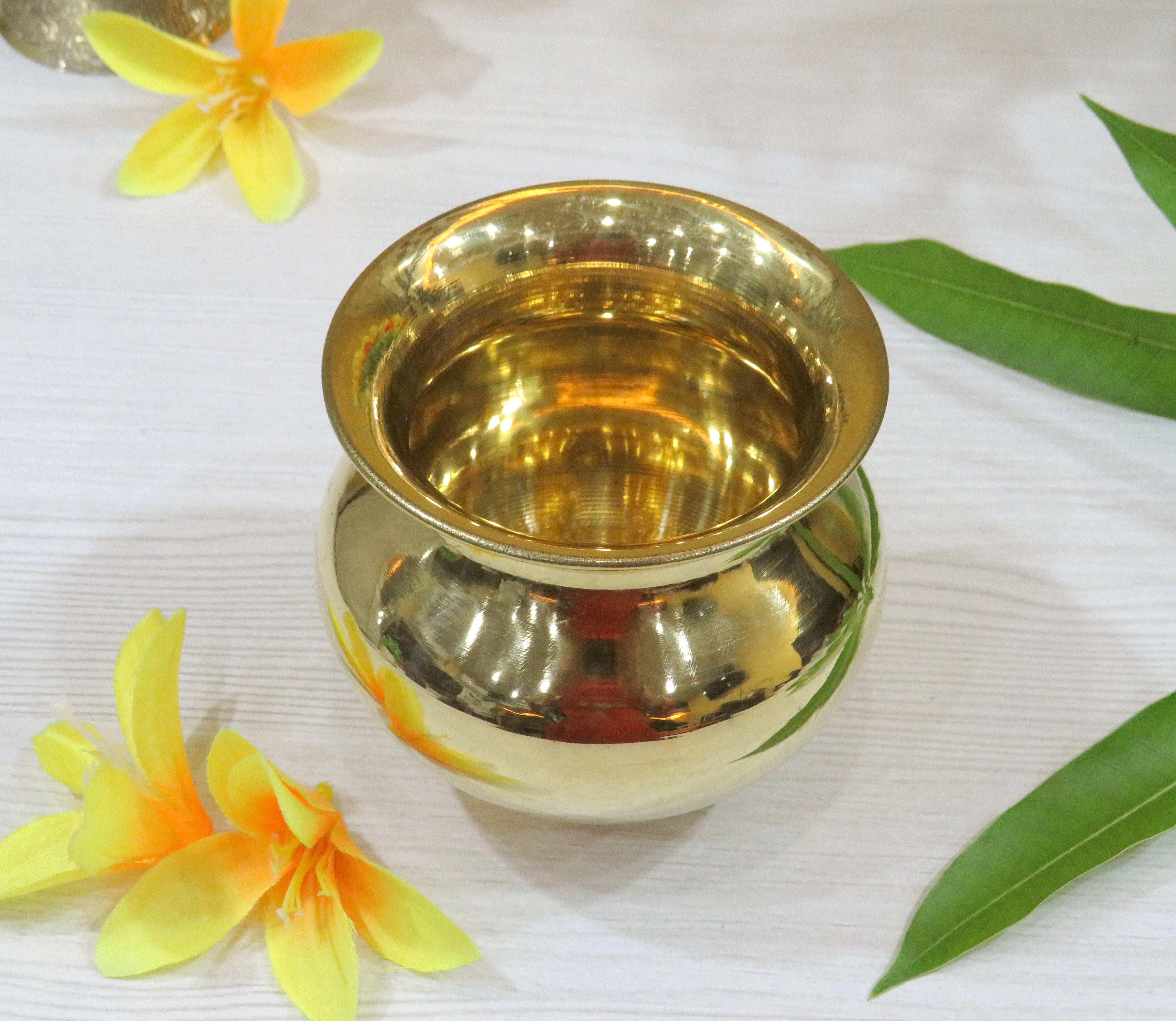 BENGALEN Brass Kalash Lota Gadwa Pooja Articles for Home Temple Decorative Puja Items for Poojan Purpose Return Gift