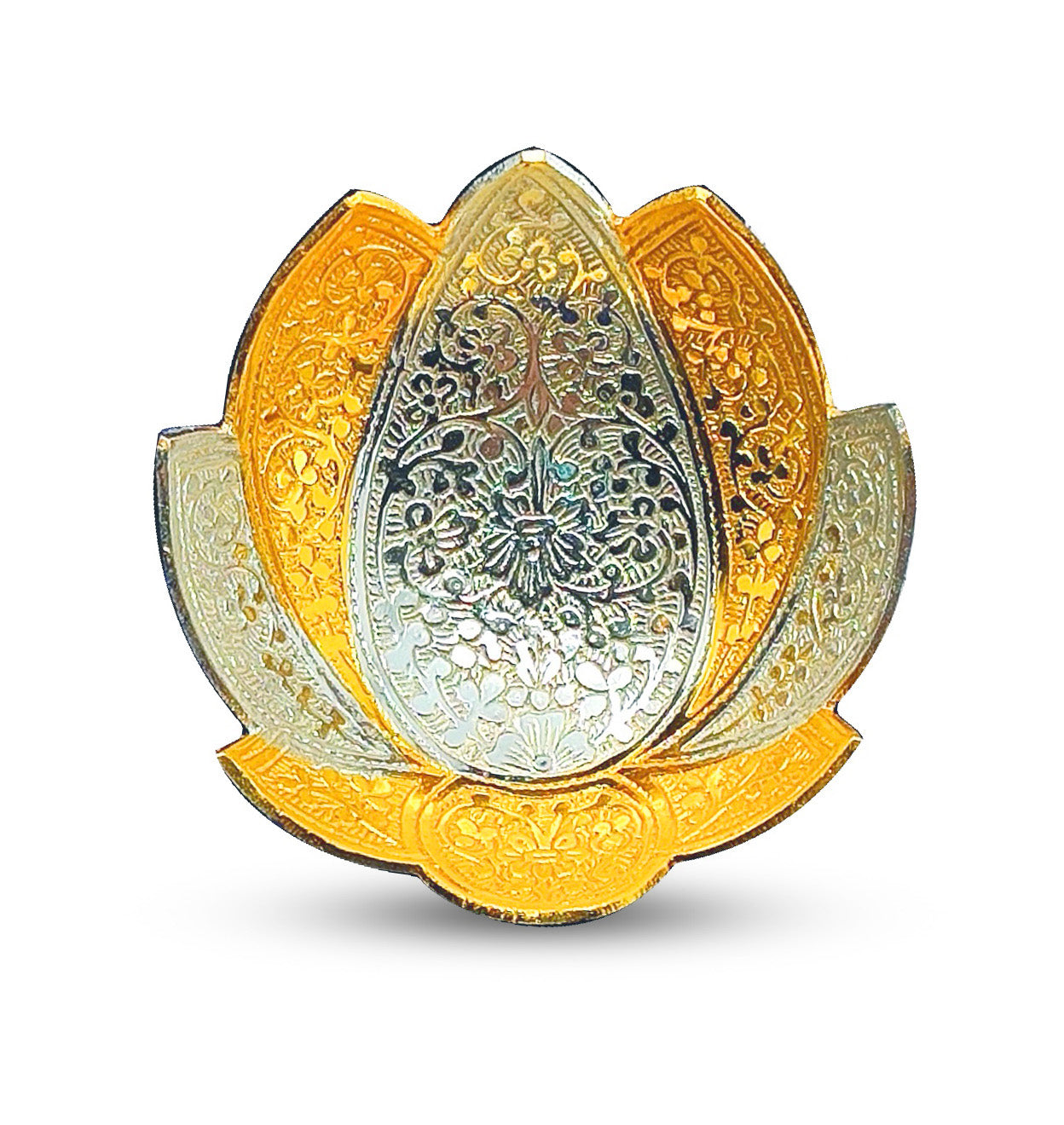 BENGALEN Gold & Silver Plated Bowl Spoon Set