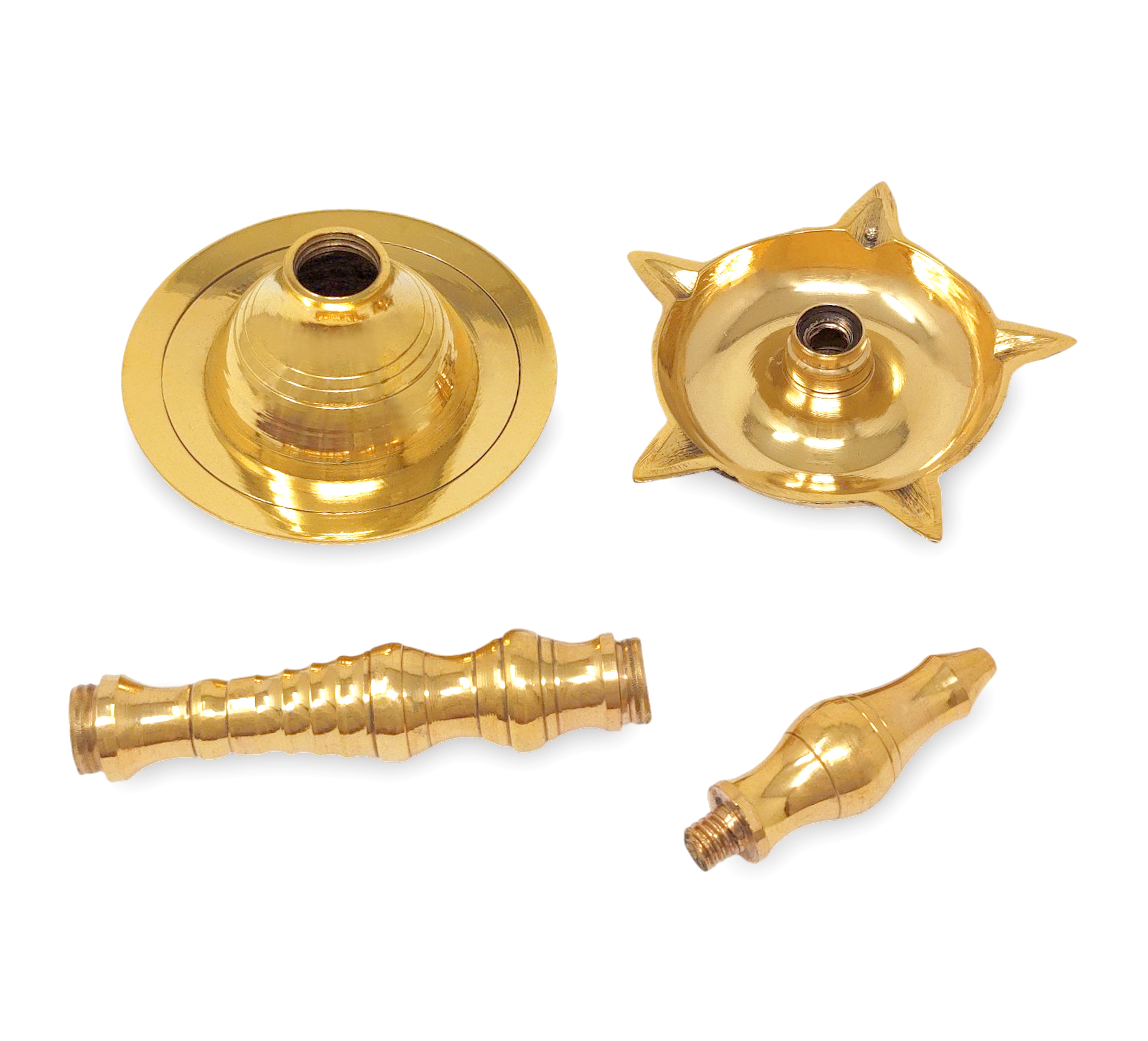 Bengalen Brass Kerala Diya Traditional Oil Lamp Samai Deepak Lamp Kutthu vilakku Panchmahal Deepam for Pooja Mandir Diwali Indian Wedding Return Gift Items Puja Set of 2