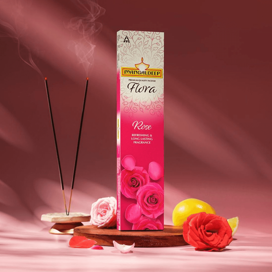 Mangaldeep Flora Rose Incense Sticks Refreshing and Long Lasting Aroma