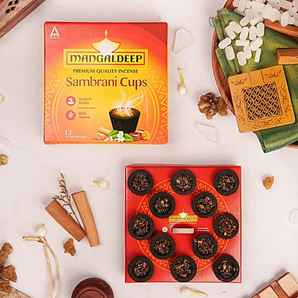 Mangaldeep Pure & Natural Rich Aroma Sambrani Cups