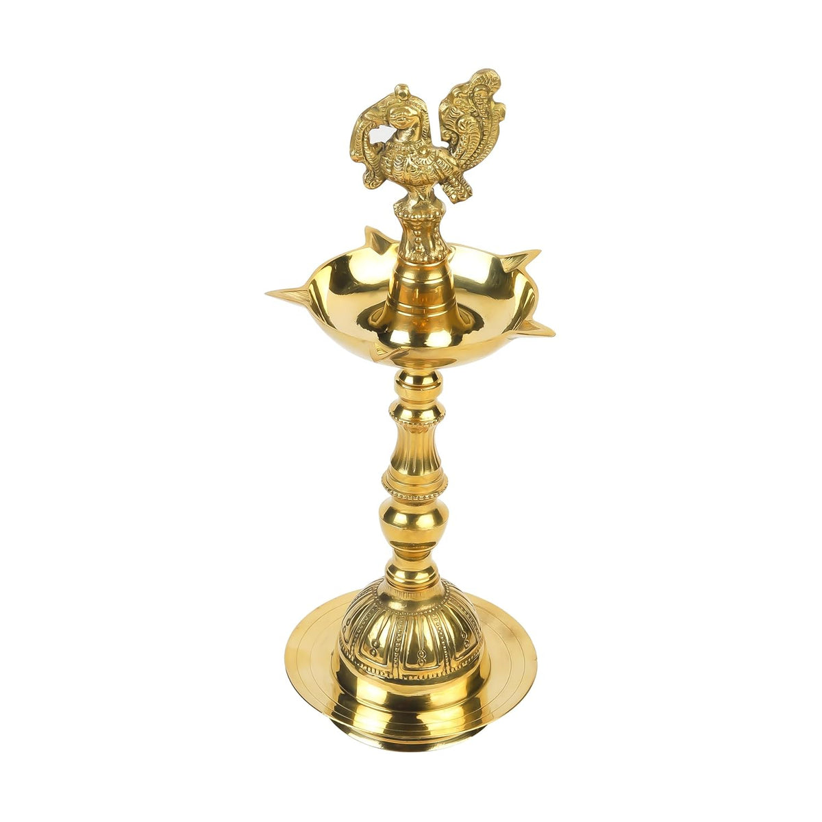 Peacock Diya 10"