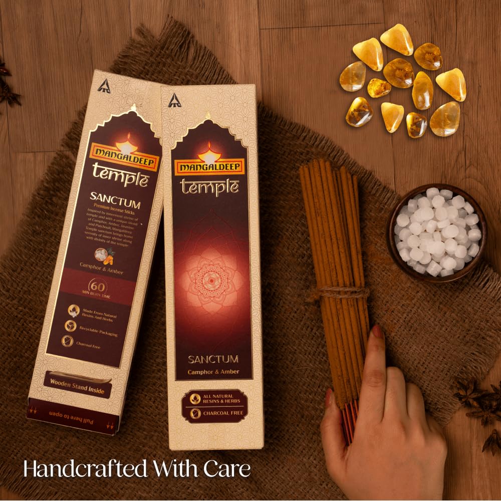 Mangaldeep Temple Sanctum Incense Sticks Camphor & Amber Fragrance