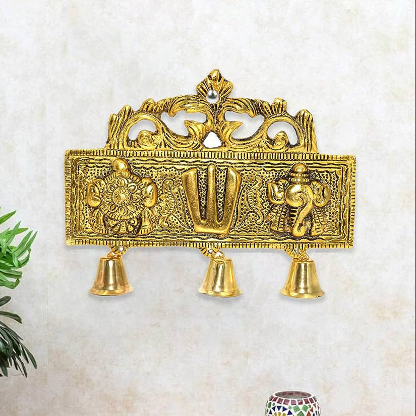 Tirupati balaji symbol wall hanging golden