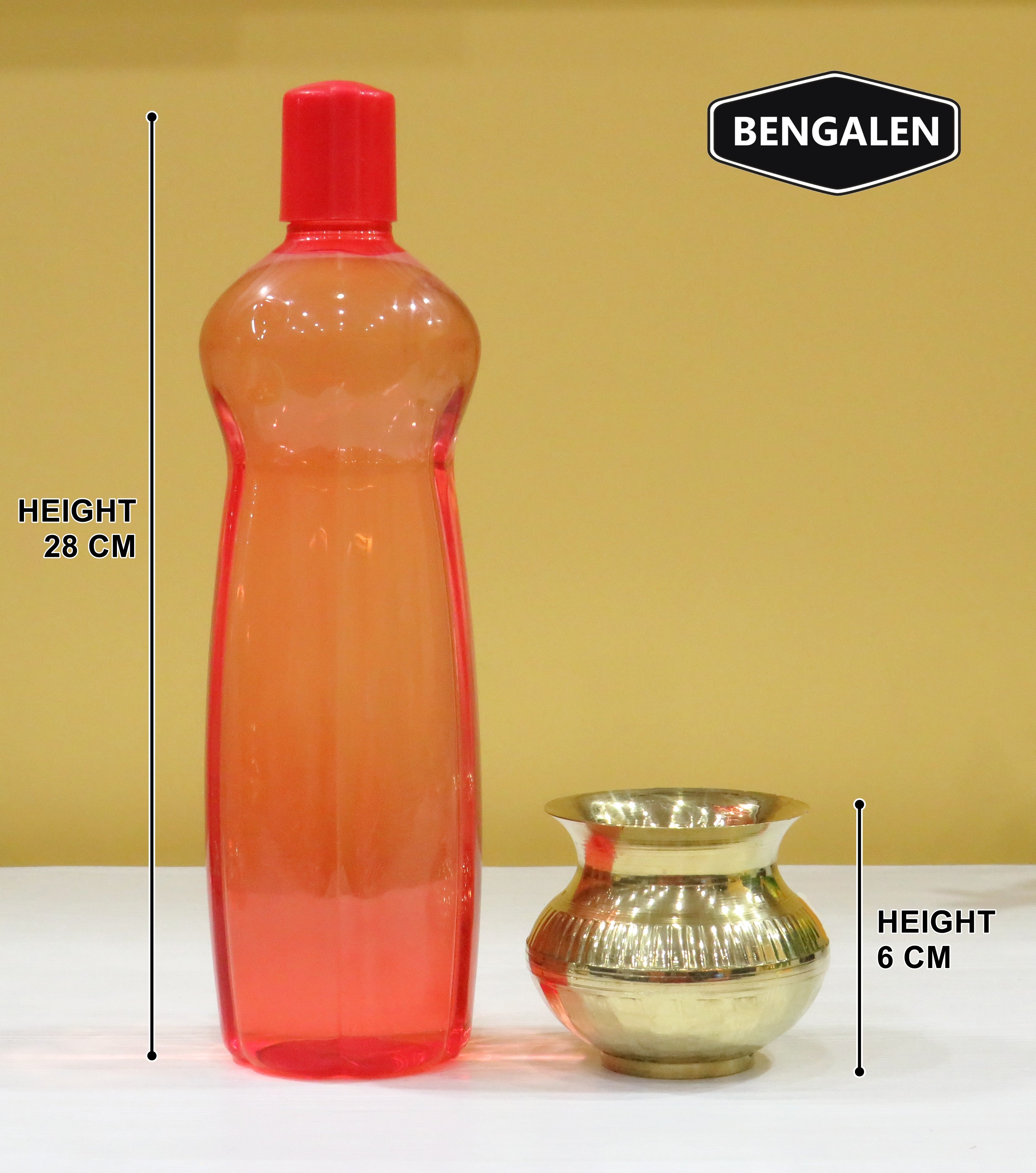 BENGALEN Brass Kalash Lota Gadwa Selai Design Pooja Articles for Home Temple Decorative Puja Items for Poojan Purpose Return Gift