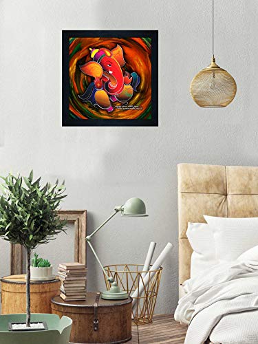 Nobility Ganesha Wall Art Statue UV Coated Multi-Effect Digital Reprint Painting