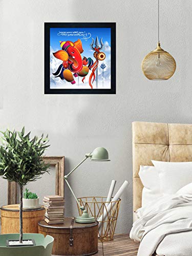 Nobility Ganesha Framed Painting - Special Effect Textured Exclusive Wall Art Paintings
