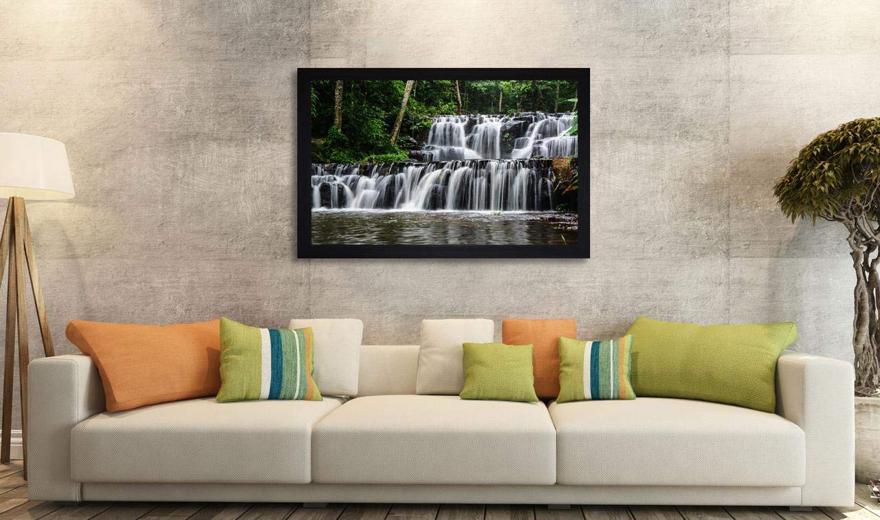 Nobility Nature Waterfall Large Synthetic Framed UV Digital Reprint Painting