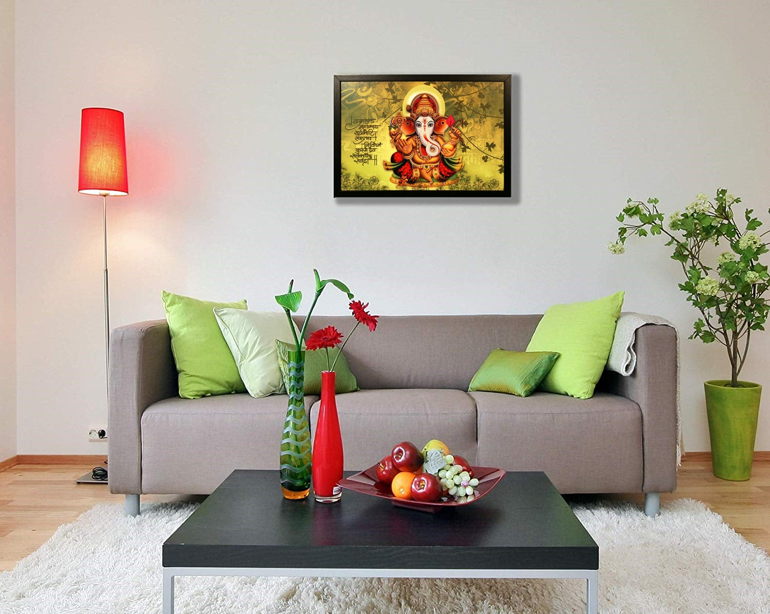 Nobility Ganesha Framed Painting - Special Effect Textured Wall Art