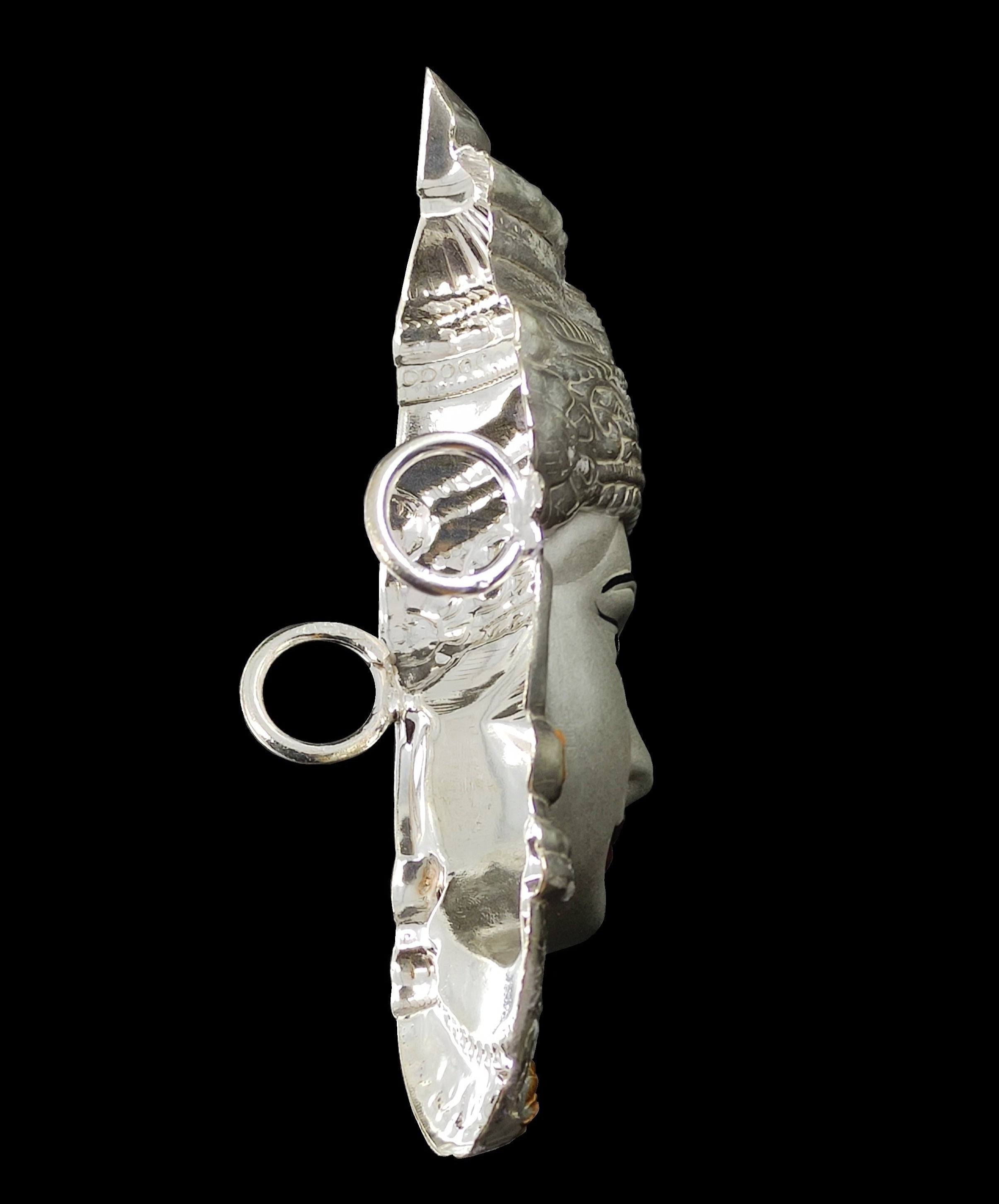 Bengalen Silver Plated Pooja thali Set with Lakshmi Devi Mukhota Varalakshmi Idol Statue