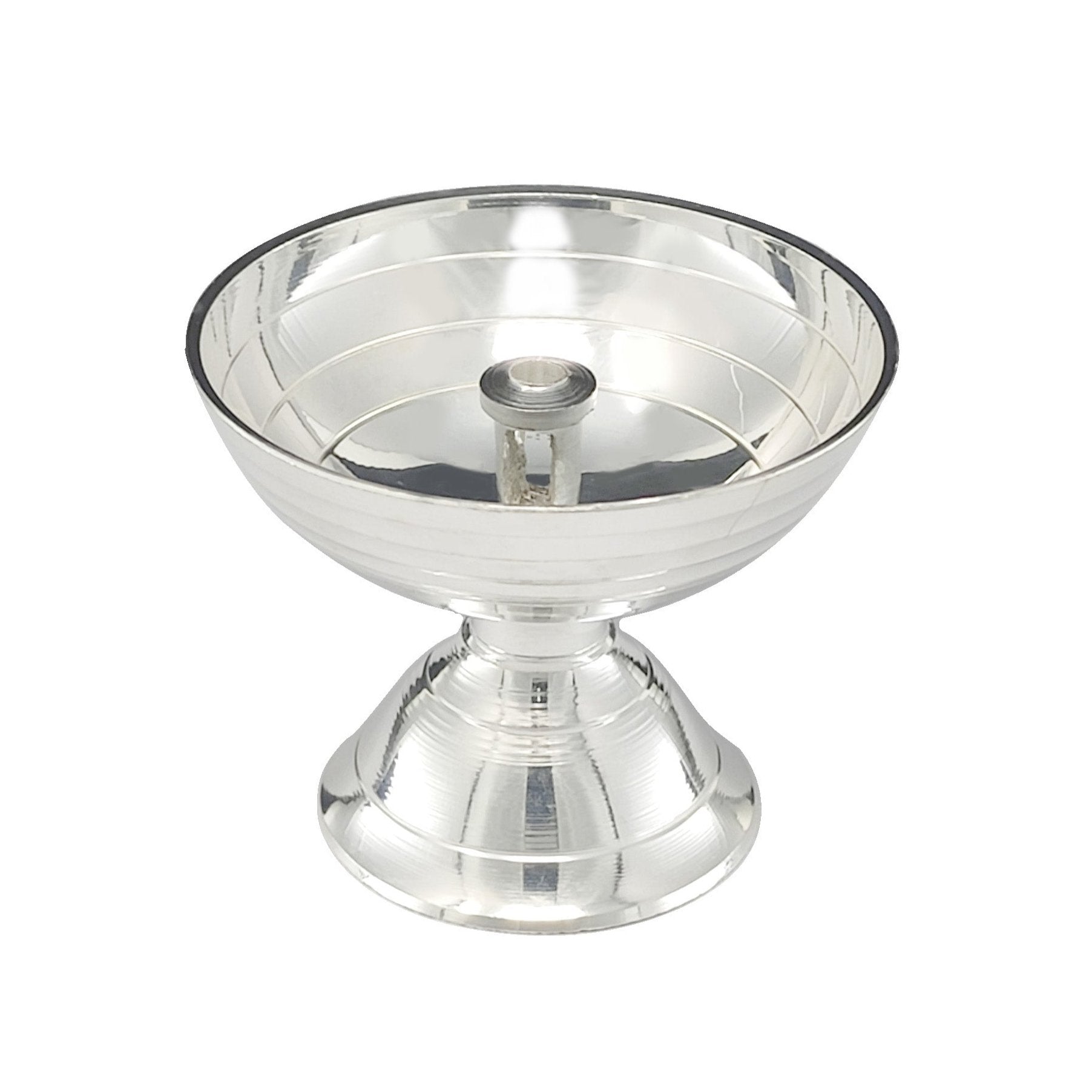 Bengalen Silver Plated Round Pyali Diya for Pooja Thali Set, Puja Items for Poojan Purpose, Wedding Return Gift Articles for Home Decor