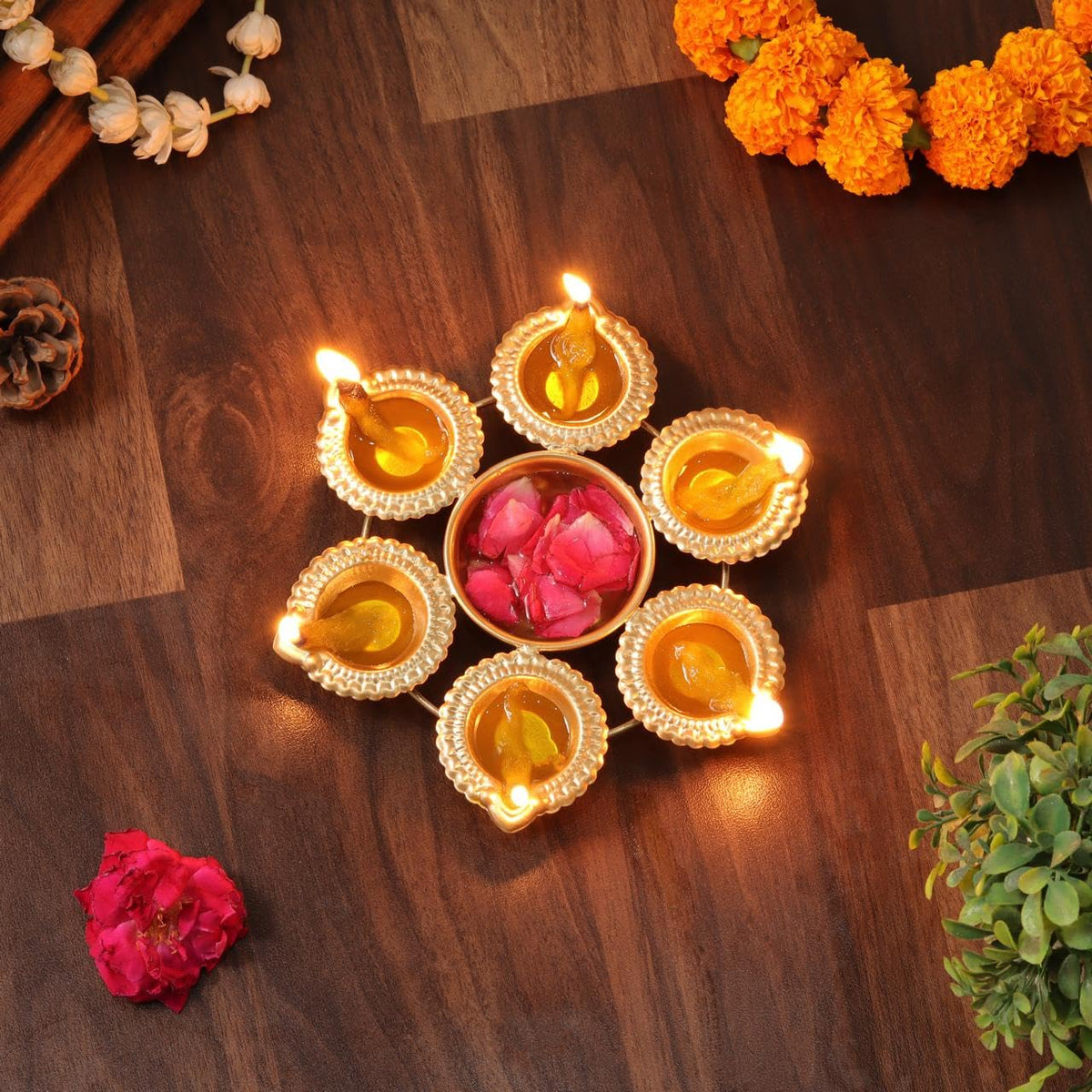 Decorative Urli Bowl Very Small with Diya