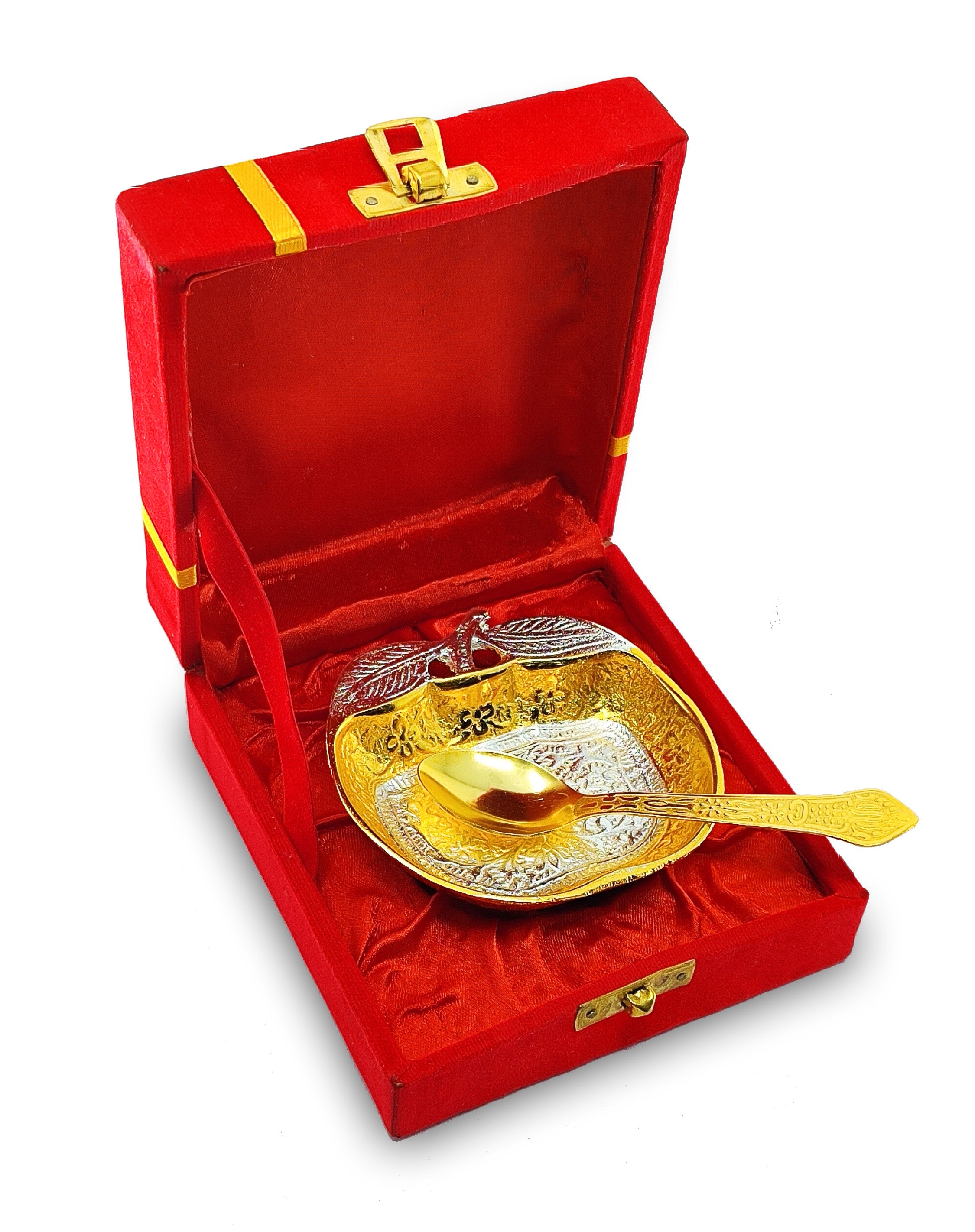 BENGALEN Gold & Silver Plated Bowl Spoon Set