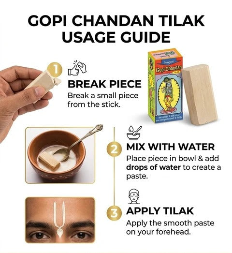 Gopi Chandan Yellow Tilak Original Chandan Gopi Chandan Tika vrindavan Iskon