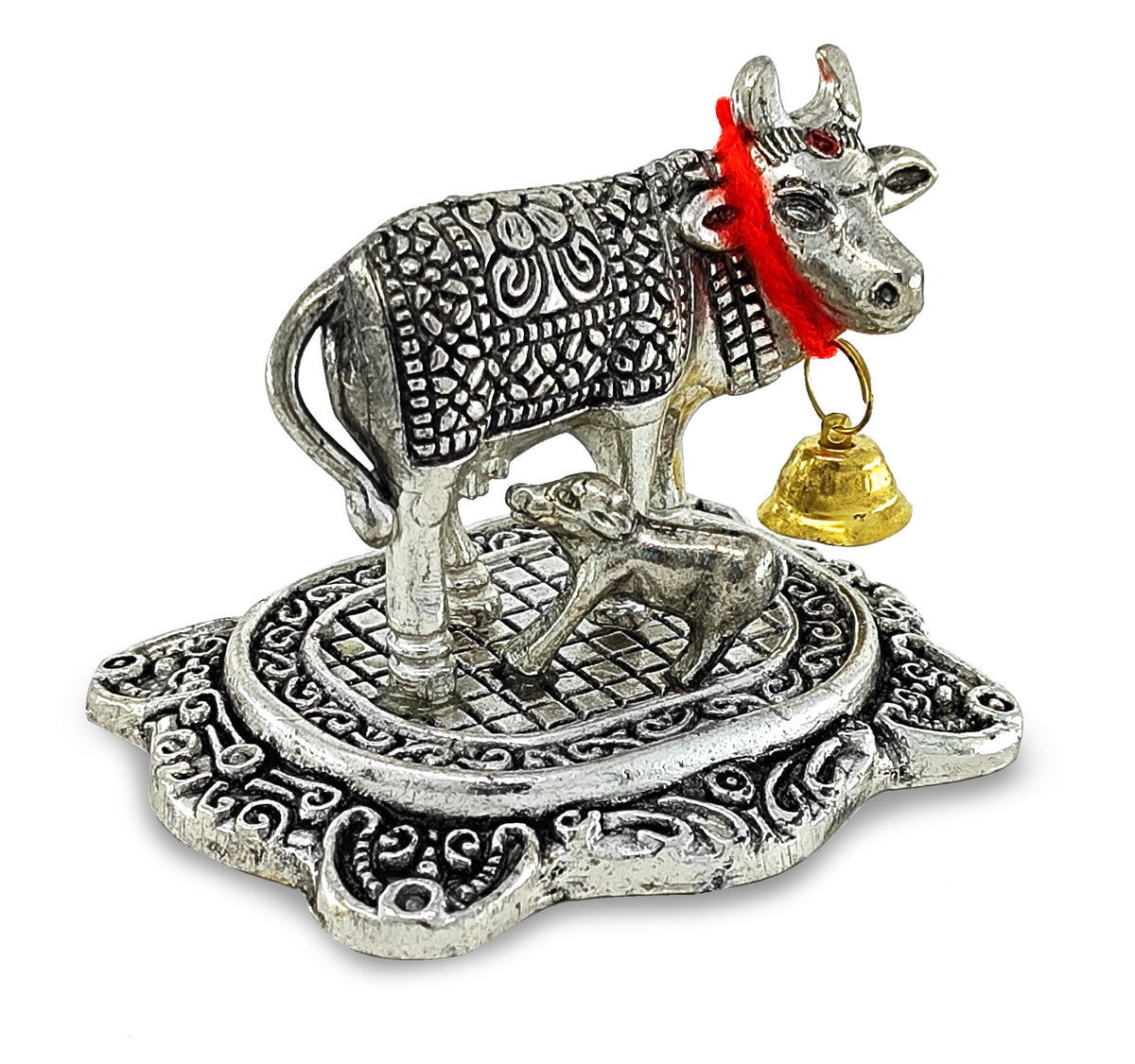 Cow and Calf Silver Antique