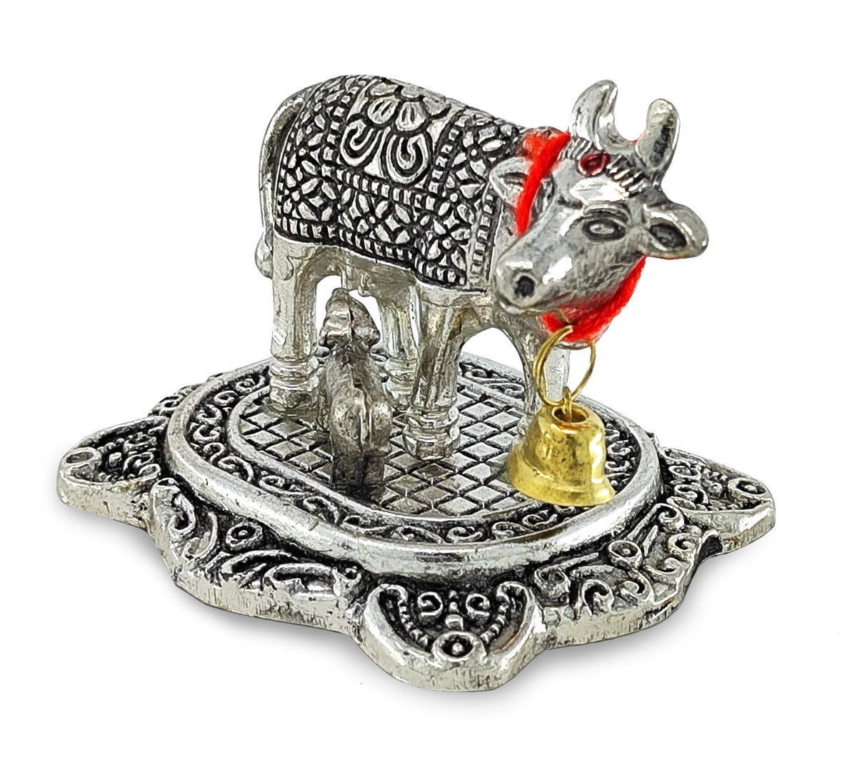 Cow and Calf Silver Antique