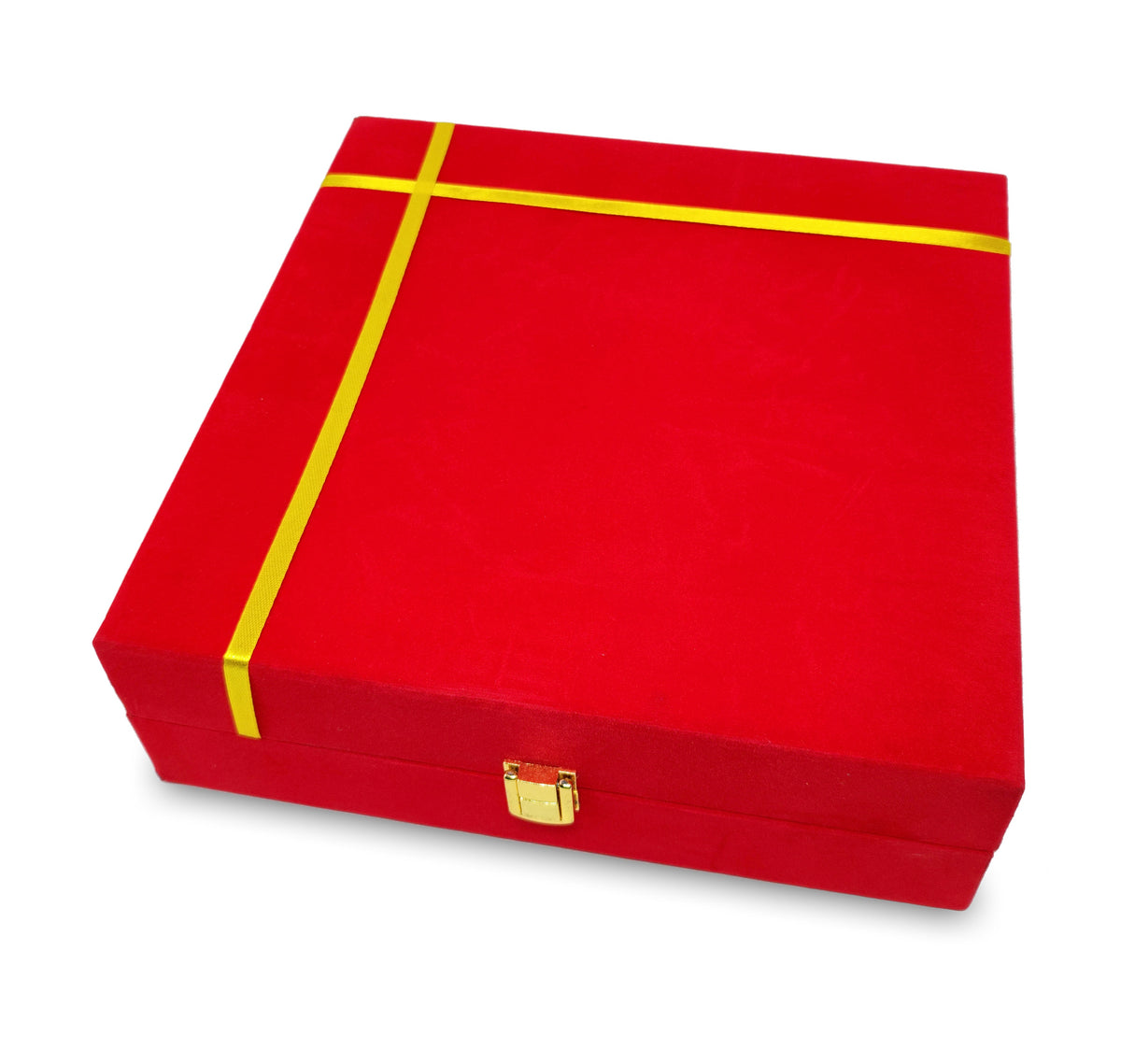 BENGALEN Pooja Thali Set with Velvet Gift Box 8 Inch Puja Plate Kalash Palli Diya Agarbatti Stand Bowl Kumkum Holder Ghanti Puja Items Diwali Wedding Gifts
