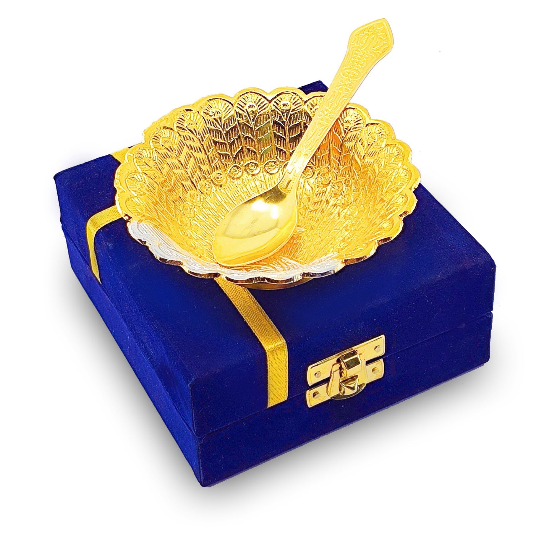 BENGALEN Gold & Silver Plated Bowl Spoon Set