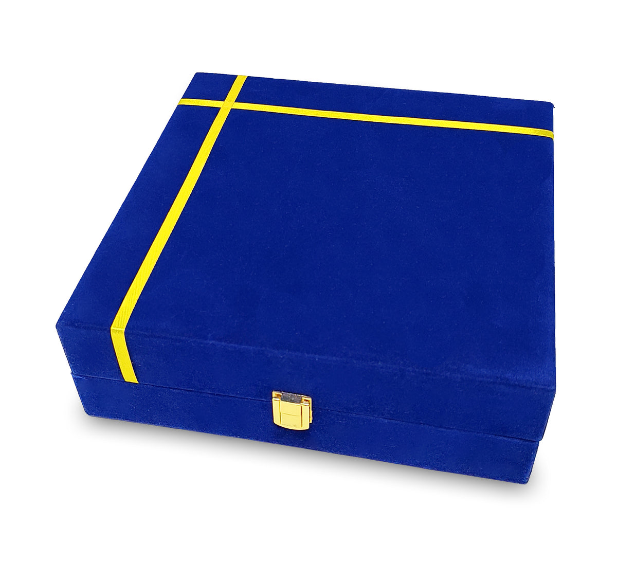 BENGALEN Brass Pooja Thali Set with Blue Gift Box 8 Inch