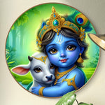 Krishna with Cow Wall Art Painting