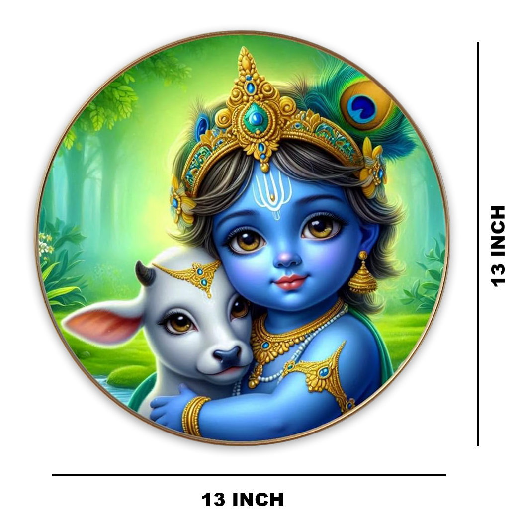 Krishna with Cow Wall Art Painting