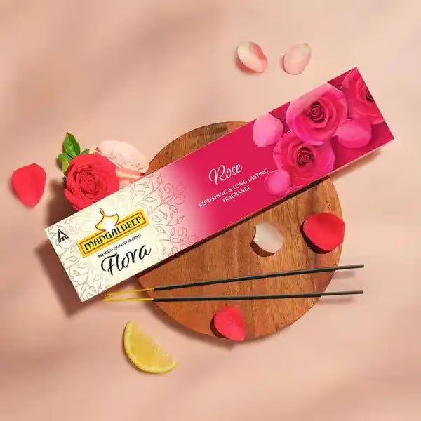 Mangaldeep Flora Rose Incense Sticks Refreshing and Long Lasting Aroma
