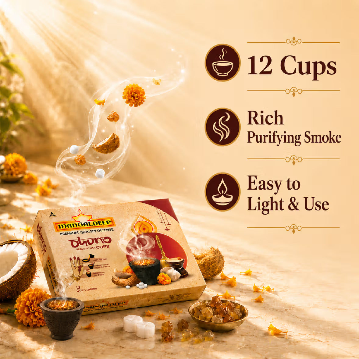 Mangal Deep Dhuno Cup Pure & Natural - Rich Aroma