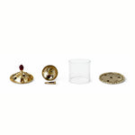 Brass Akhand Diya with Borosilicate Glass Cover
