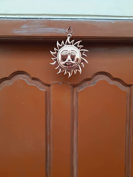 Copper Sun Surya Face God Sun Wall Hanging Suraj for Positivity at Home & Office