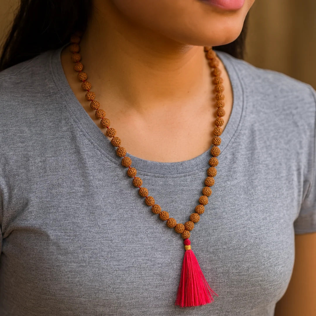 Rudraksha Mala Original for Wearing and Japa Mala 10 mm to 12 mm in diameter
