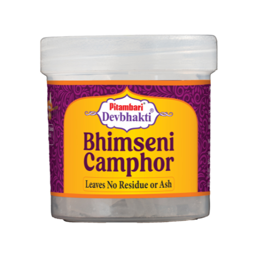 Pitambari Bhimseni Karpoor Pure Camphor Jar 100% Organic for Puja, Festivals & Other Religious Ritual
