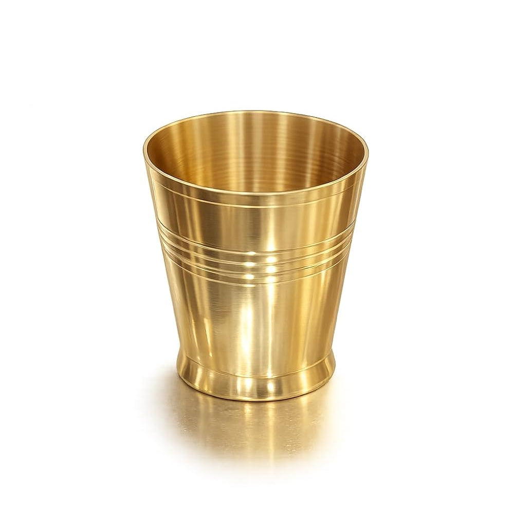 Plain Glass Pure Brass Bhog Glass for Pooja, Panchamrit, Milk & Temple Use