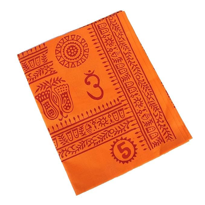 Cotton Namabali Puja Cloth Hare Krishna Hare Ram in Bengali for Krishna Devotee Janmastami Puja Samagri