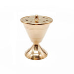 Damru Agardan  Brass Incense Holder, Damru Shaped Agarbatti Stand, Golden, Traditional Design