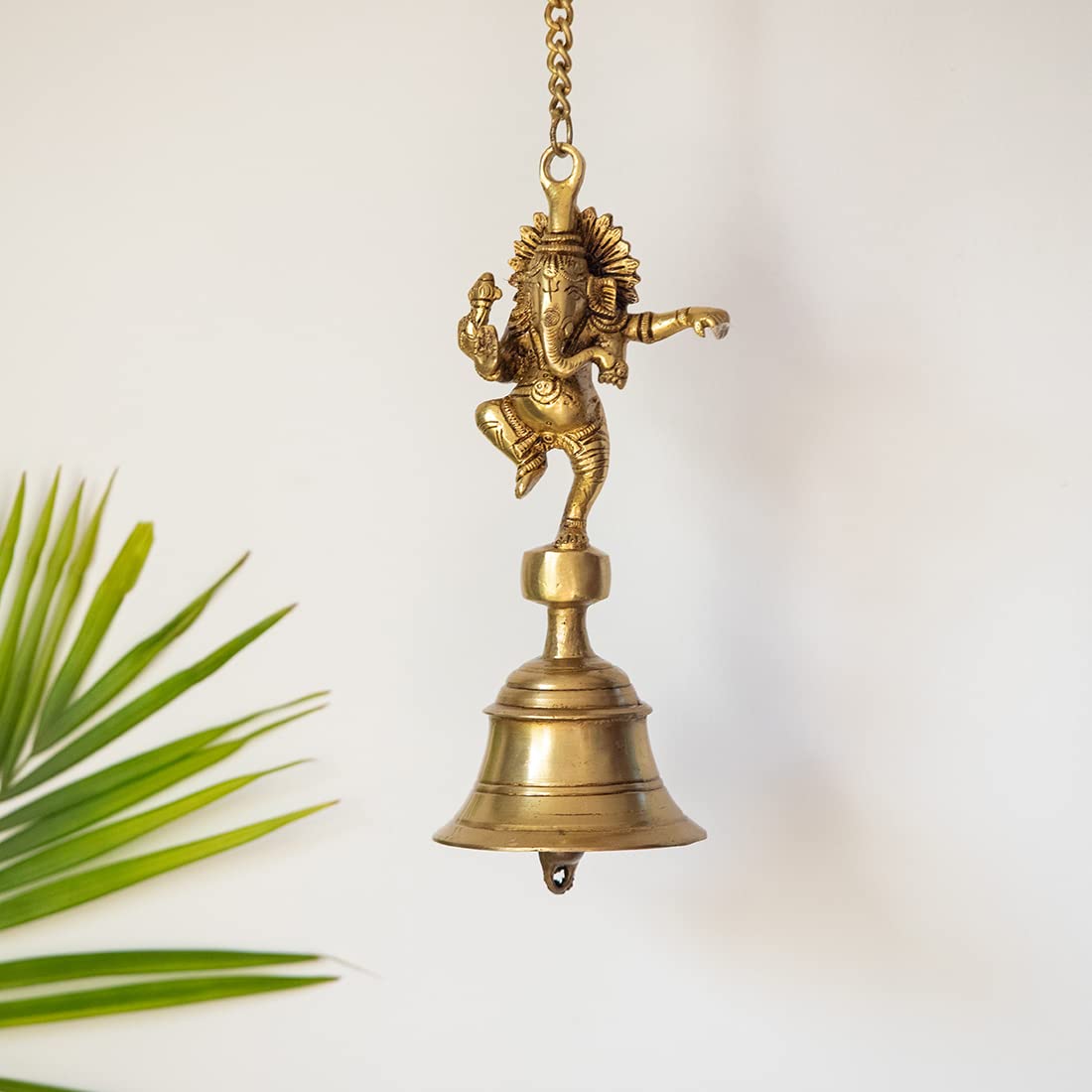 Dancing Ganpati Pure Brass Hanging Bells for Pooja Room