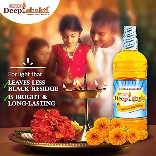 Pitambari Deepshakti Diya Oil with Lavender Fragrance Smokeless for Puja Festivals Havan for Pooja