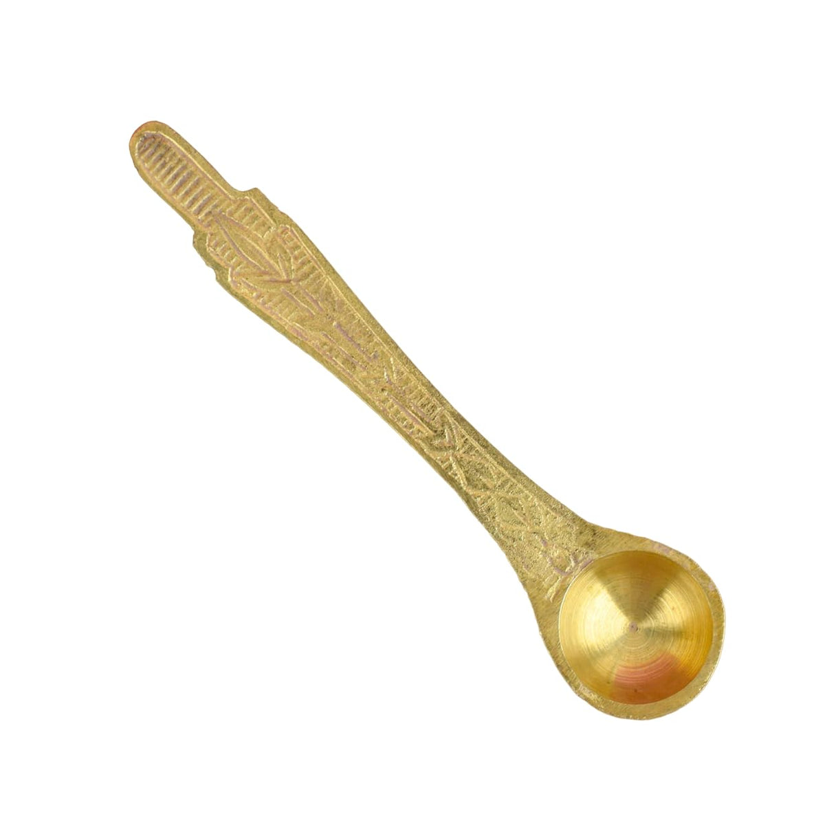 Archmi plain Pure Brass Achmani Spoon for Pooja & Havan