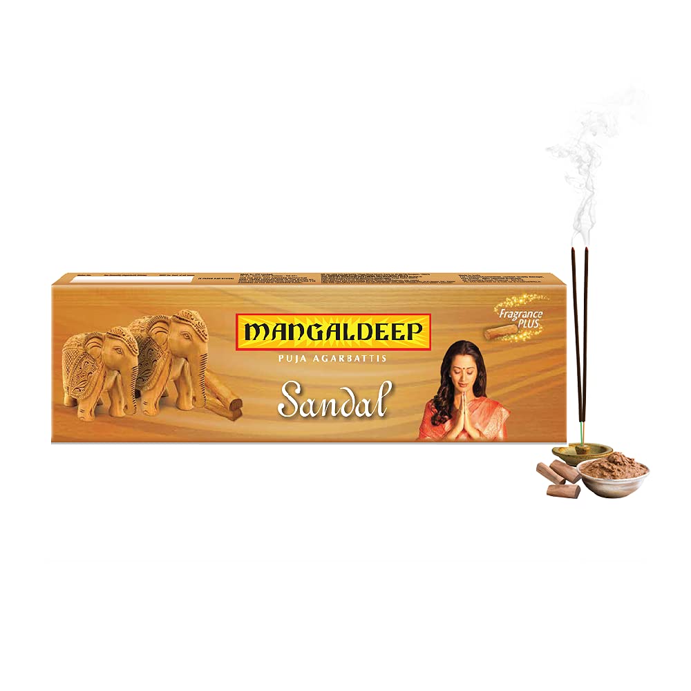 Mangaldeep Sandal Incense Sticks Infused with Sandalwood Oil