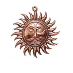 Copper Sun Surya Face God Sun Wall Hanging Suraj for Positivity at Home & Office