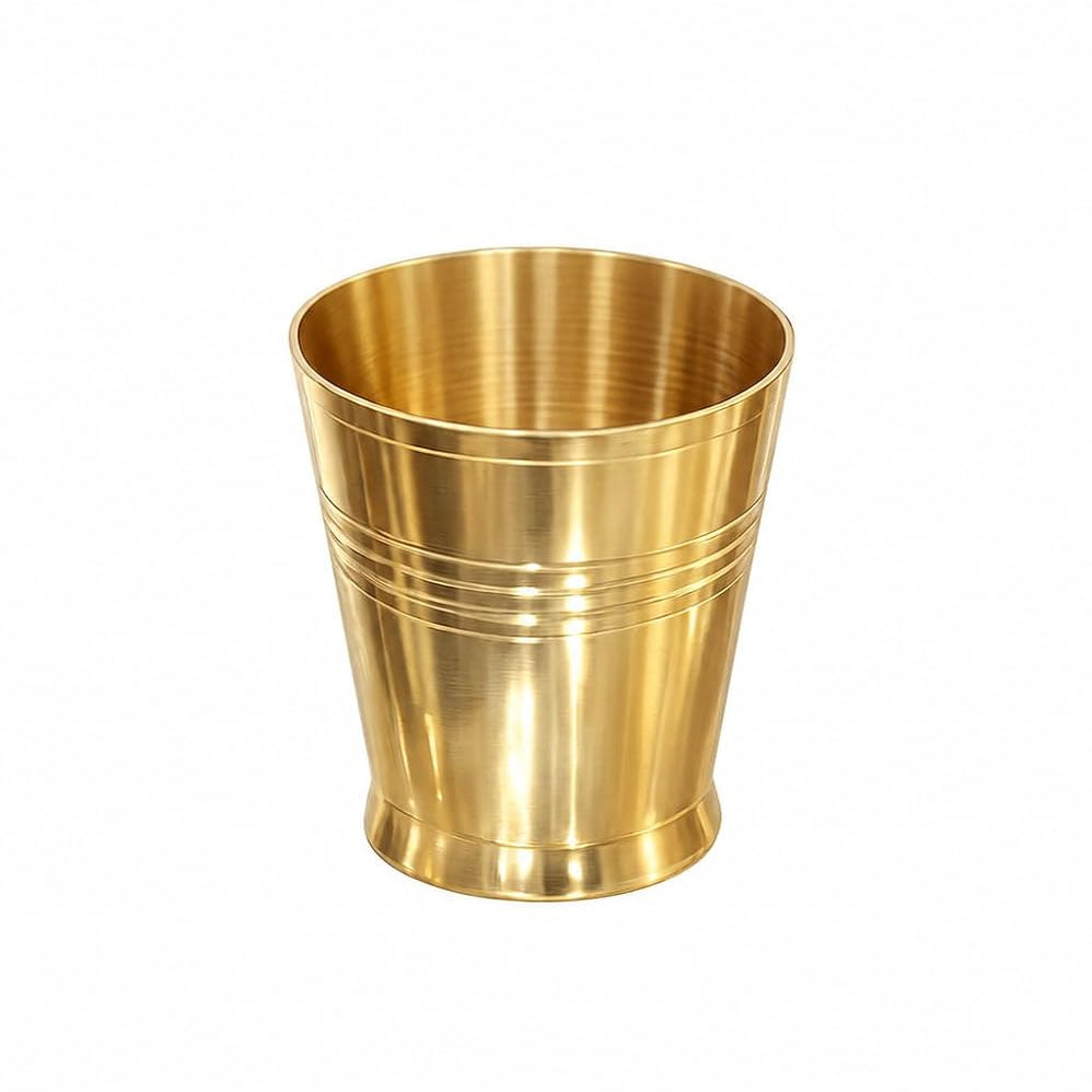 Plain Glass Pure Brass Bhog Glass for Pooja, Panchamrit, Milk & Temple Use