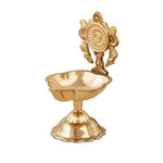 Chakra Deep Brass Chakra Deepalu Kuber Diya Religious Vilakku Oil Lamp for Pooja Room