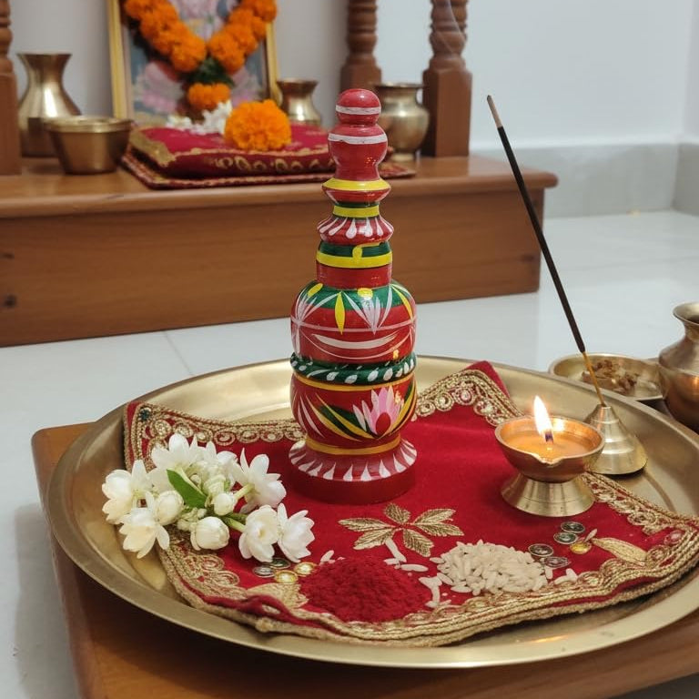 Gach Kouto M 6.5 inch Gachkouto Sindoor Box for Bengali Wedding and Pooja