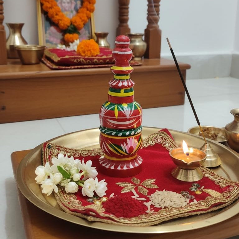 Gach Kouto S 5.5 inch Gachkouto Sindoor Box for Bengali Wedding and Pooja