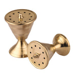Damru Agardan  Brass Incense Holder, Damru Shaped Agarbatti Stand, Golden, Traditional Design