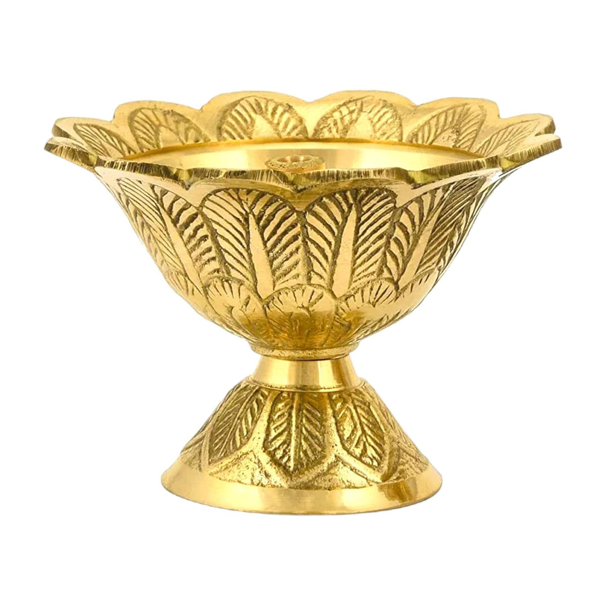 Devdas Diya Puja Home Brass Flower Design