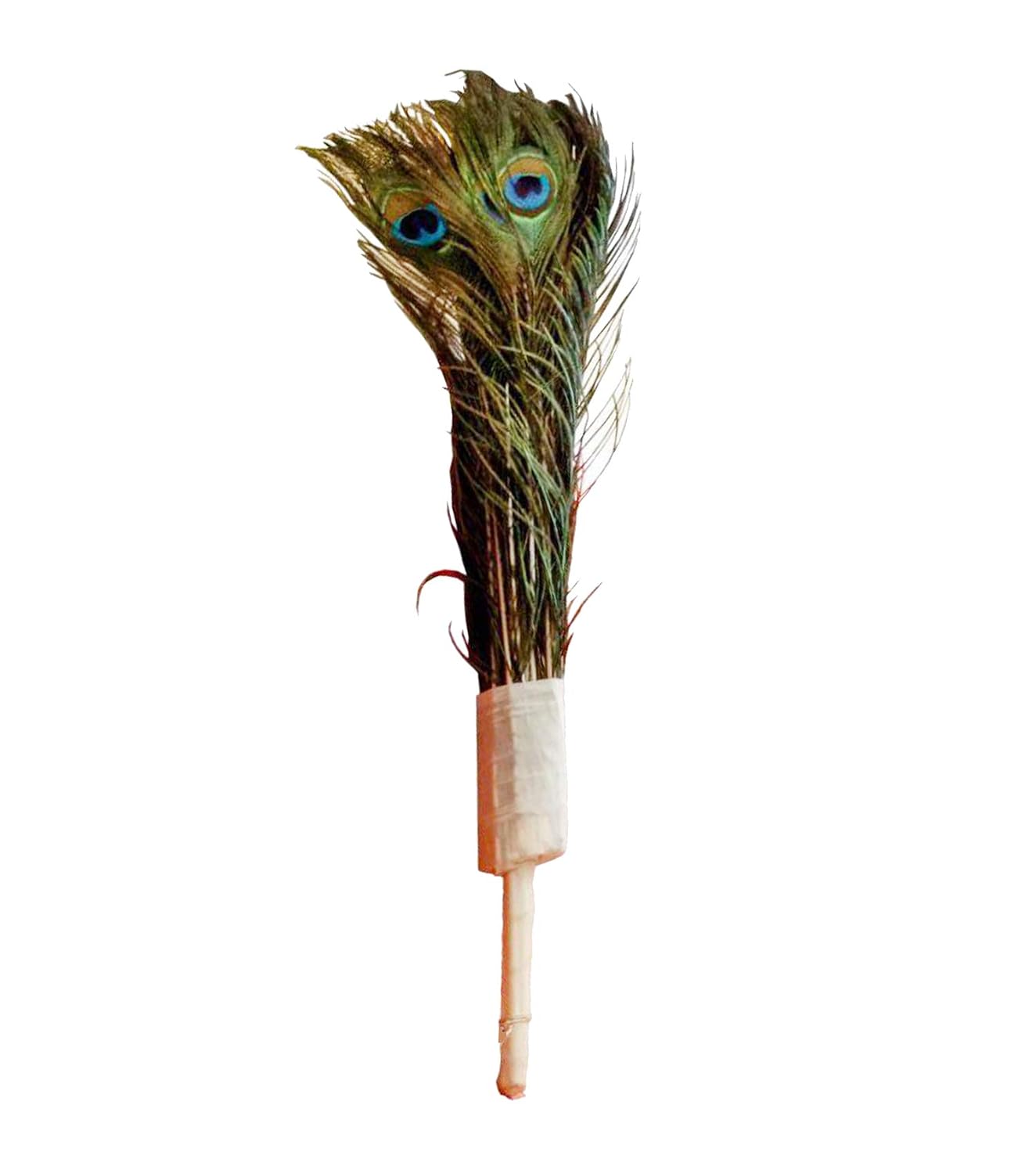 Mor Pankh Broom Pavitra Real Peacock Feathers Moor Pankha Broom Jhadu for Mandir Cleaning