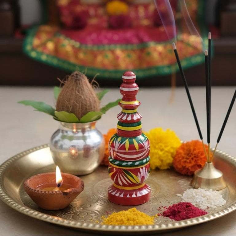 Gach Kouto M 6.5 inch Gachkouto Sindoor Box for Bengali Wedding and Pooja
