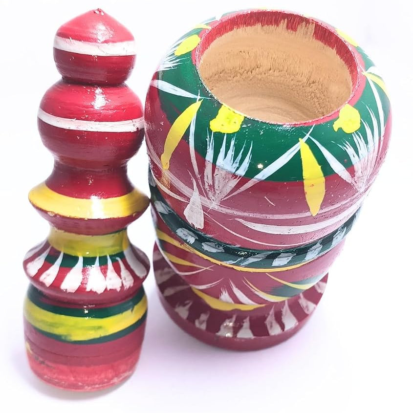 Gach Kouto S 5.5 inch Gachkouto Sindoor Box for Bengali Wedding and Pooja