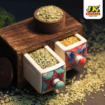 JK Premium Fennel Seeds (Saunf) Fresh & Aromatic Whole Saunf 100% Natural Indian Fennel Mouth Freshener & Cooking Spice